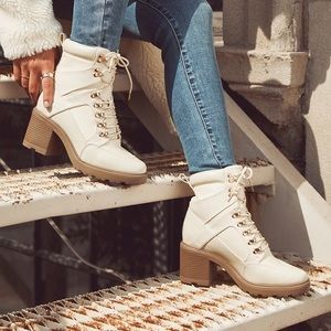 JustFab Lace-Up Booties Boots Brand New